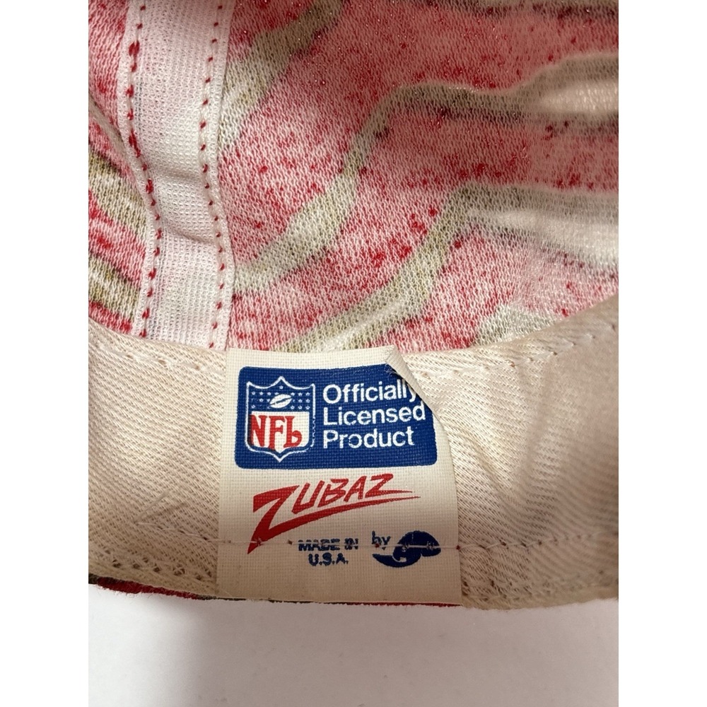Vtg 90s Zubaz San Francisco 49ers Tiger Print NFL Snapback Hat Cap Made in USA - Picture 7 of 7